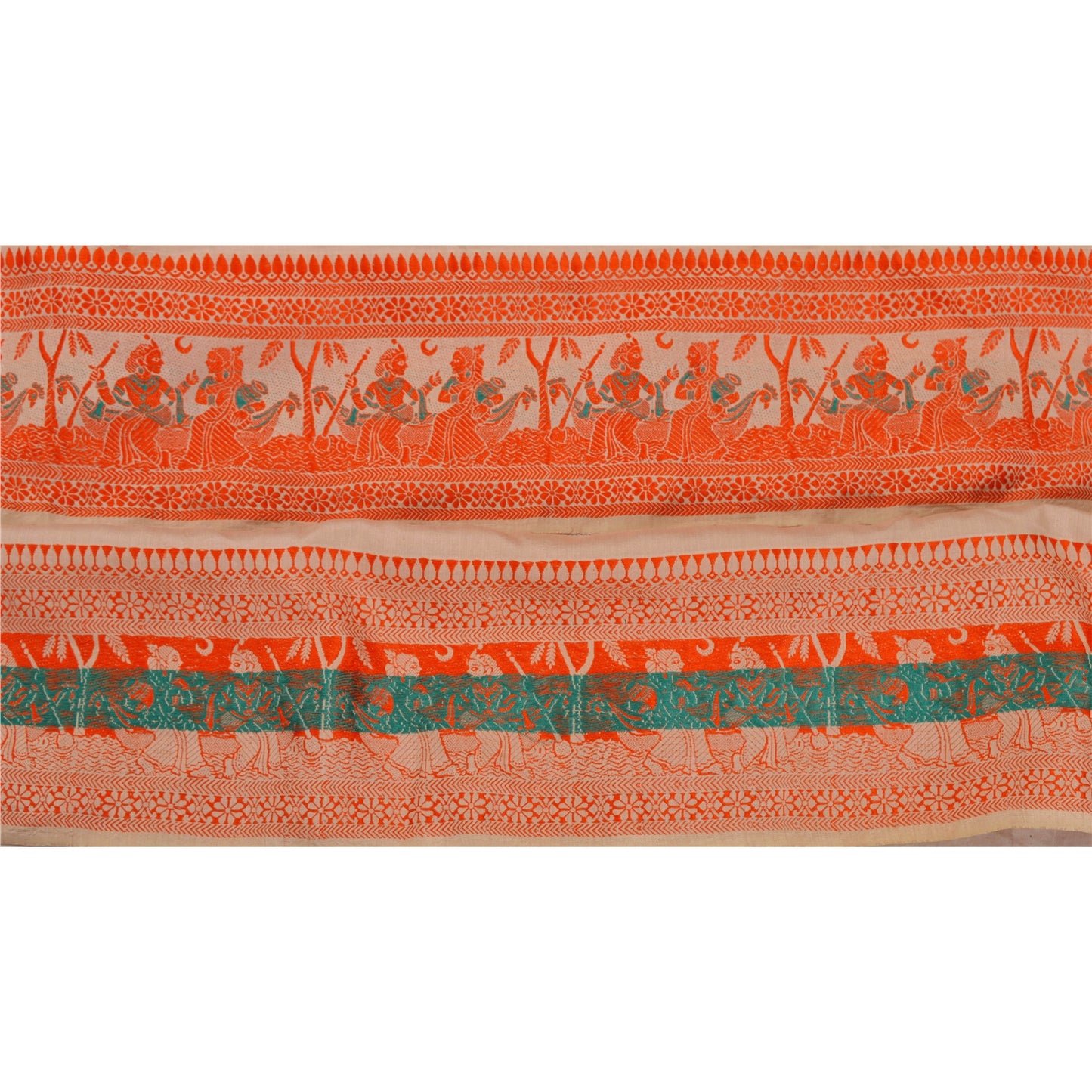 Sanskriti Vintage 1 YD Sari Border Antique Woven Baluchari Trim Sewing 4W Lace