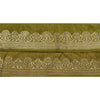 Sanskriti Vintage 1 YD Trim Sari Border Antique Woven Brocade Craft Green Lace