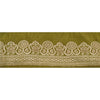 Sanskriti Vintage 1 YD Trim Sari Border Antique Woven Brocade Craft Green Lace