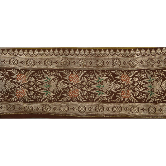 Sanskriti Vintage 1 Yd Trim Sari Border Indian Woven Brocade Craft Sewing Lace