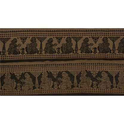 Sanskriti Vintage 1YD Sari Border 5W Baluchari WovenTrim Sewing Green Craft Lace