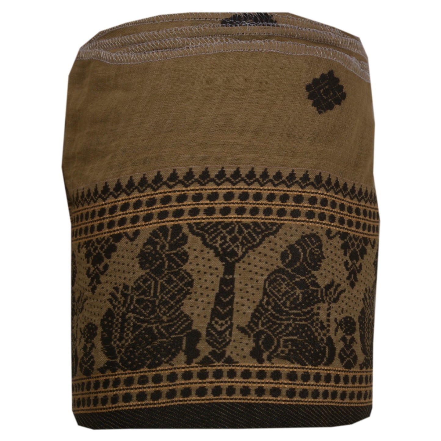 Sanskriti Vintage 1YD Sari Border 5W Baluchari WovenTrim Sewing Green Craft Lace