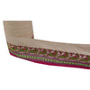 Sanskriti Vintage Cream Sari Border Hand Beaded 1 YD Craft Trim Sewing Lace