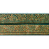 Sanskriti Vintage 1 YD Sari Border Baluchari Trim Sewing Green Craft Lace