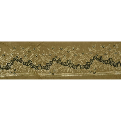 Sanskriti Vintage 1 Yard Trim Sari Border Woven Brocade Craft Sewing Green Lace