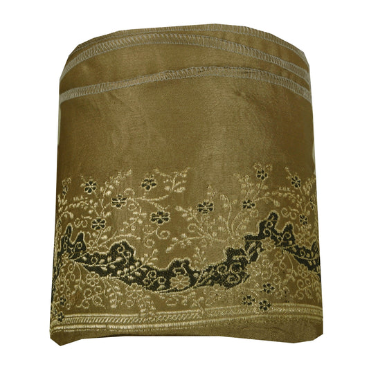 Sanskriti Vintage 1 Yard Trim Sari Border Woven Brocade Craft Sewing Green Lace