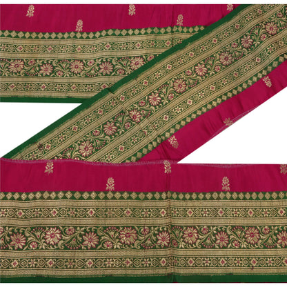 Sanskriti Vintage 1 Yd Trim Sari Border Woven Brocade Craft Sewing Zari Lace