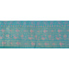 Sanskriti Vintage 1 YD Trim Sari Border Antique Woven Brocade Blue Sewing Lace