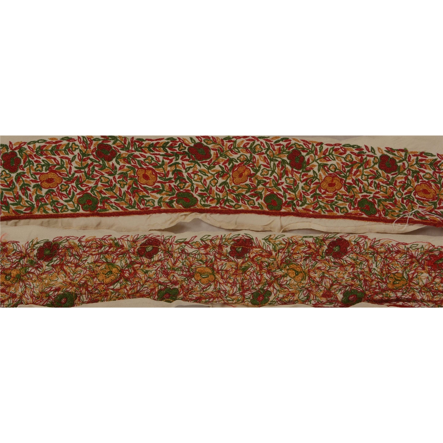 Sanskriti Vintage 1 Yd Indian Sari Border Hand Embroidered Sewing Craft Lace