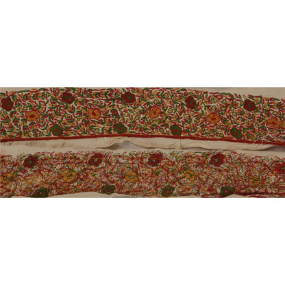 Sanskriti Vintage 1 Yd Indian Sari Border Hand Embroidered Sewing Craft Lace