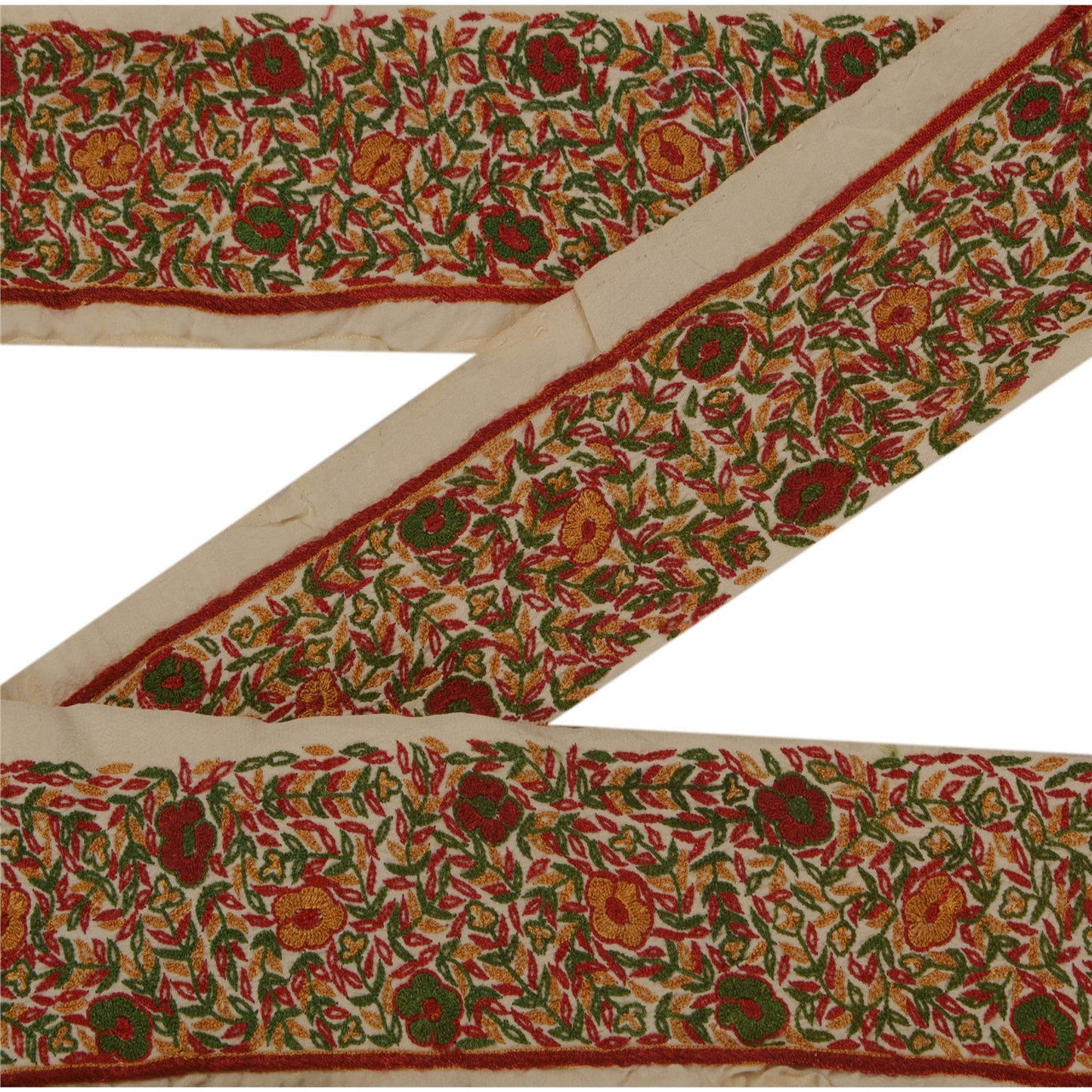 Sanskriti Vintage 1 Yd Indian Sari Border Hand Embroidered Sewing Craft Lace