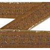 Sanskriti Vintage 1 Yd Sari Border Antique Hand Beaded Trim Sewing Cream Lace