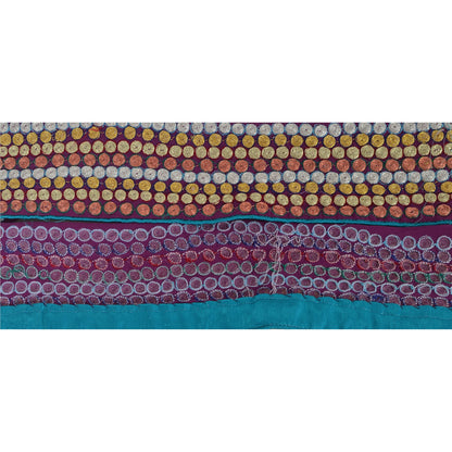 Sanskriti Vintage 1 Yd Sari Border Antique Embroidered Sewing Craft Purple Lace