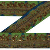 Sanskriti Vintage 1 Yd Tie & Dye Sari Border Hand Beaded Trim Sewing Craft Lace