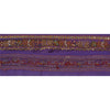 Sanskriti Vintage 1YD Sari Border Hand Beaded Trim Zardozi Purple Sequins Lace