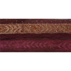 Sanskriti Vintage 1 Yd Sari Border Antique Hand Beaded Craft Ribbon Wine Lace
