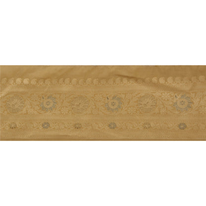 Sanskriti Vintage 1 Yd Sari Border Antique Woven Trim Sewing Cream Lace
