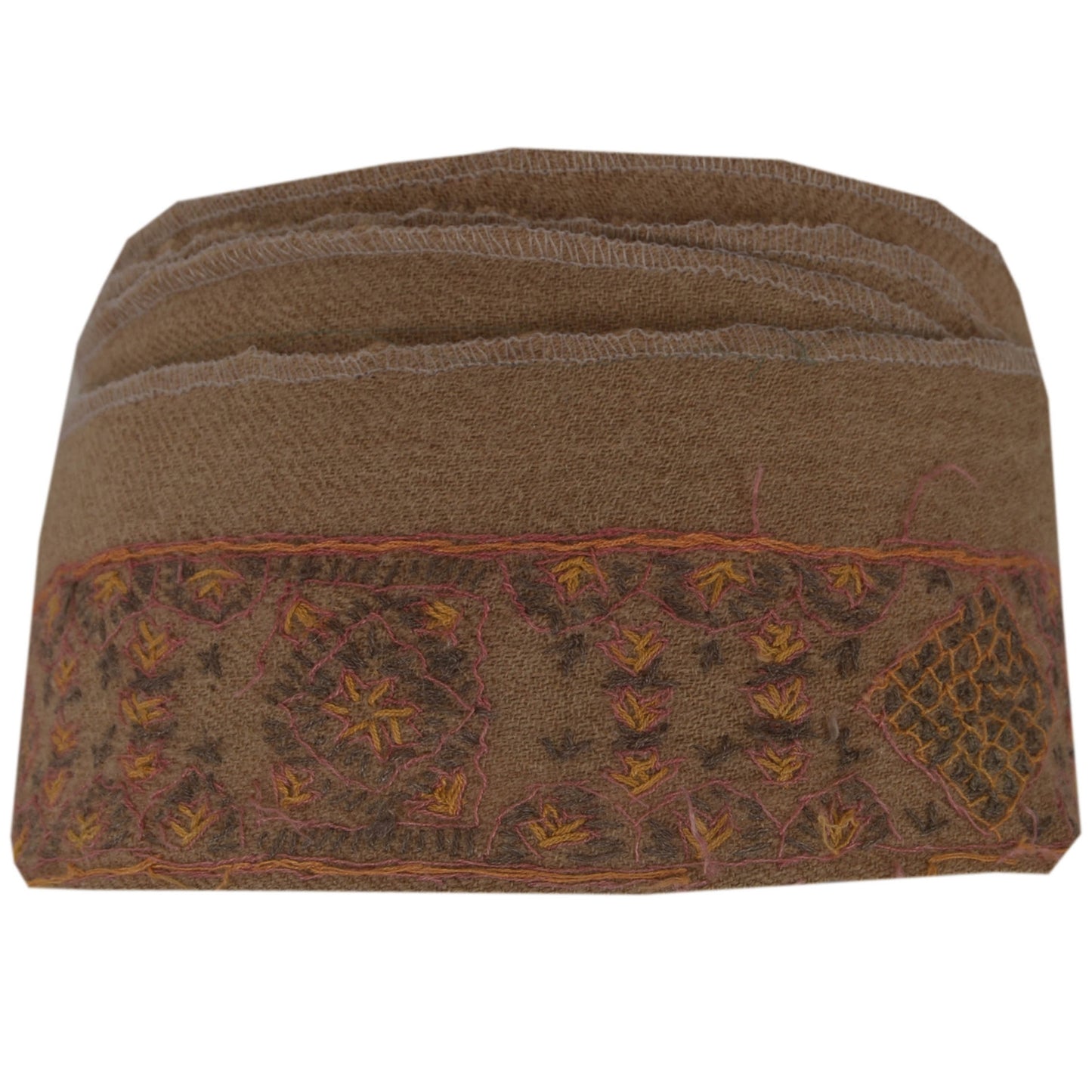 Sanskriti Vintage 1 Yd Sari Border Antique Sozani Work Craft Ribbon Brown Lace