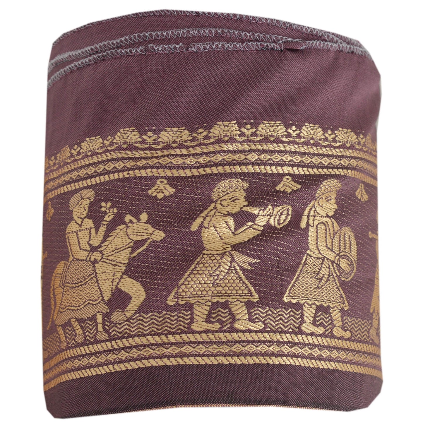 Sanskriti Vintage 1 YARD Indian Sari Border Woven Trim Sewing Purple Craft Lace