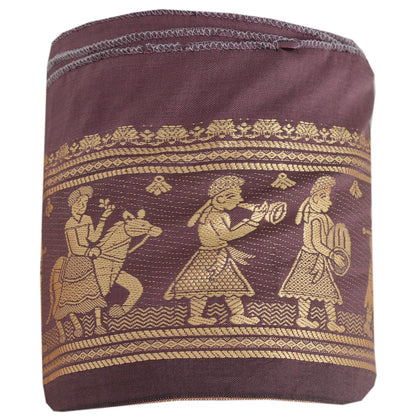 Sanskriti Vintage 1 YARD Indian Sari Border Woven Trim Sewing Purple Craft Lace