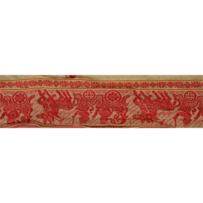 Sanskriti Vintage 1 Yard Saree Border Woven Baluchari Mythological Trim Lace