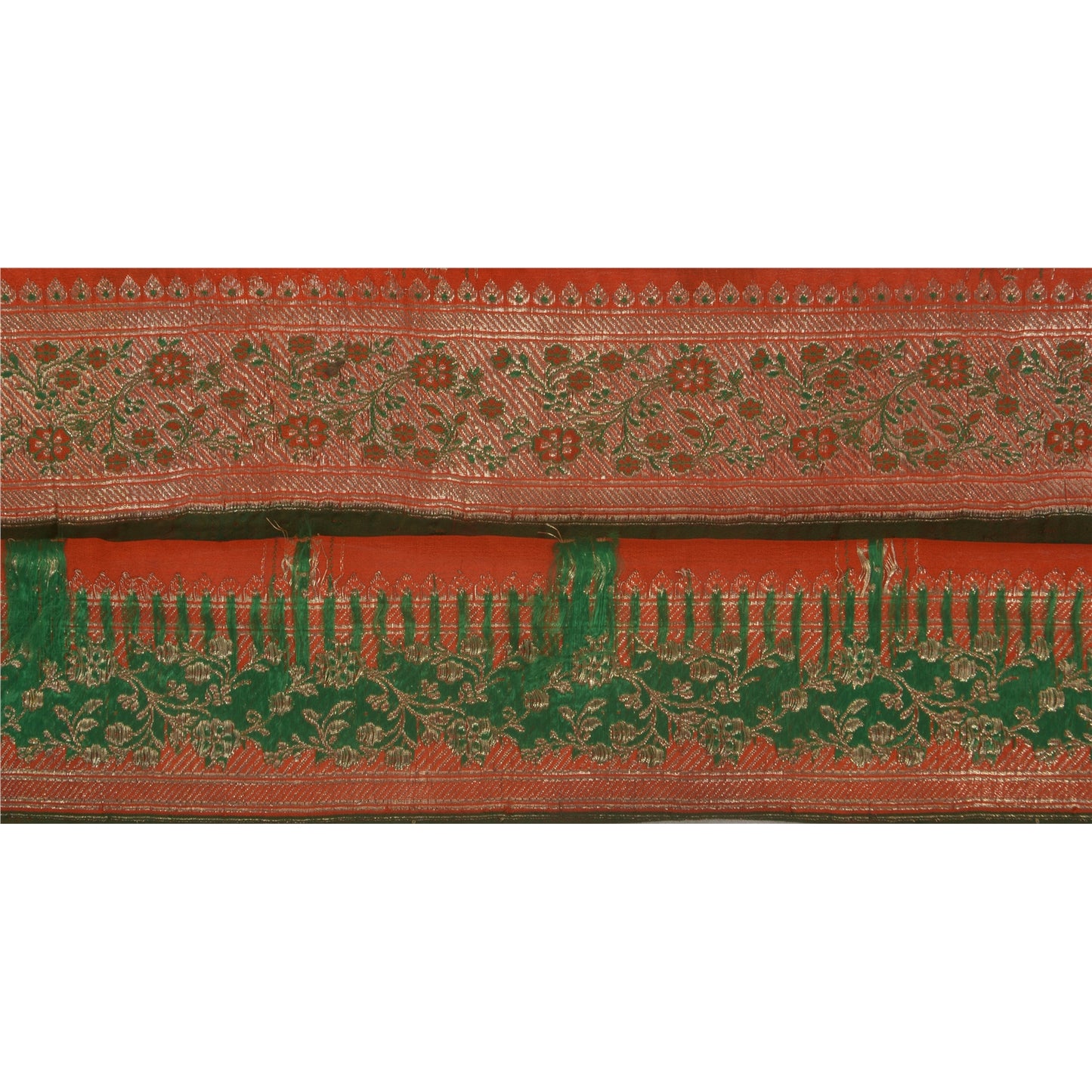 Sanskriti Vintage 1 Yd Trim Sari Border Woven Brocade Craft Sewing 2.5W Lace