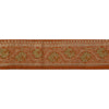 Sanskriti Vintage 1 YD Trim Sari Border Woven Brocade Craft Sewing Orange Lace