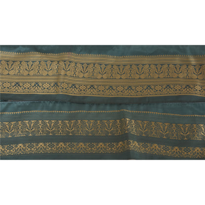 Санскрити Винтаж 1 ярд сари кайма антикварная тканая отделка шитье зеленое кружево ручной работы