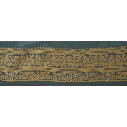 Санскрити Винтаж 1 ярд сари кайма антикварная тканая отделка шитье зеленое кружево ручной работы
