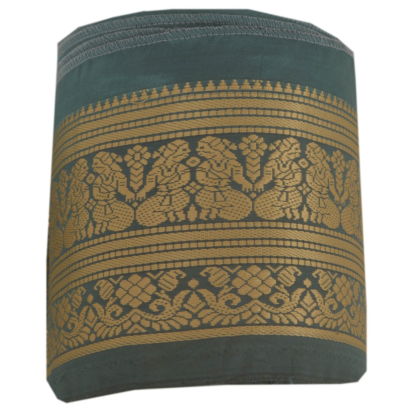 Санскрити Винтаж 1 ярд сари кайма антикварная тканая отделка шитье зеленое кружево ручной работы