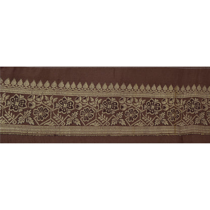 Sanskriti Vintage 1 YD Trim Sari Border 2.5W Brocade Craft Sewing Brown Lace