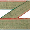 Sanskriti Vintage 1 YD Trim Sari Border 4.5W Brocade Craft Sewing Green Lace