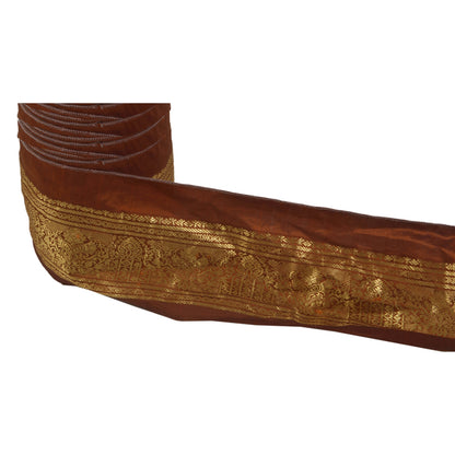 Sanskriti Vintage 1 Yd Trim Sari Border Woven Brocade Craft Sewing 3"W Lace