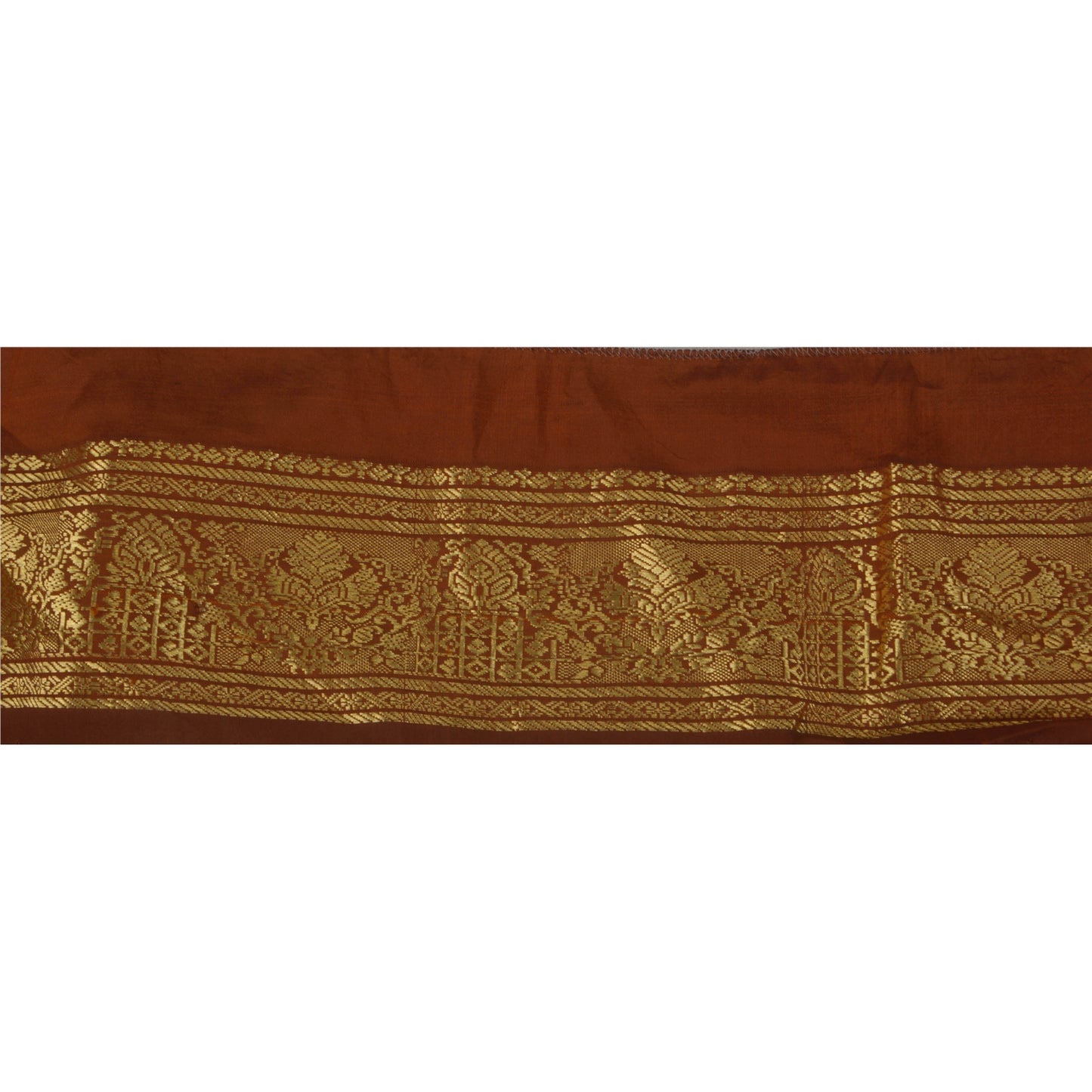 Sanskriti Vintage 1 Yd Trim Sari Border Woven Brocade Craft Sewing 3"W Lace