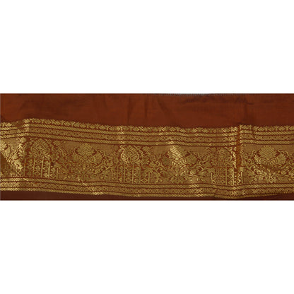 Sanskriti Vintage 1 Yd Trim Sari Border Woven Brocade Craft Sewing 3"W Lace