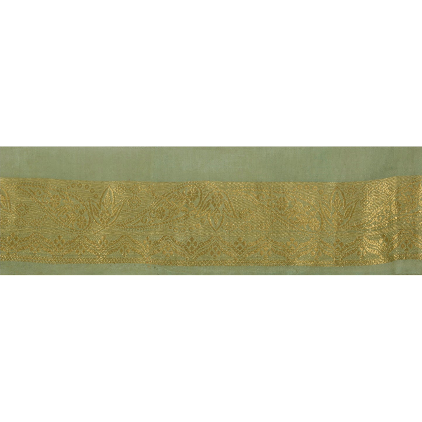 Sanskriti Vintage 1 Yd Trim Sari Border Antique Woven Brocade Craft Sewing Lace