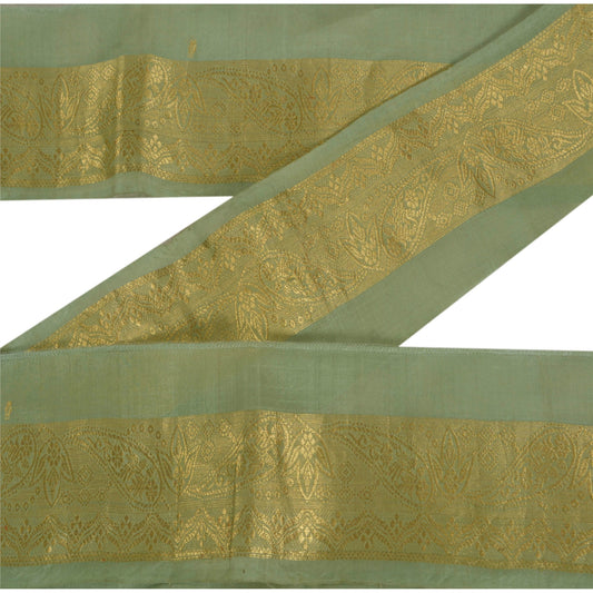 Sanskriti Vintage 1 Yd Trim Sari Border Antique Woven Brocade Craft Sewing Lace