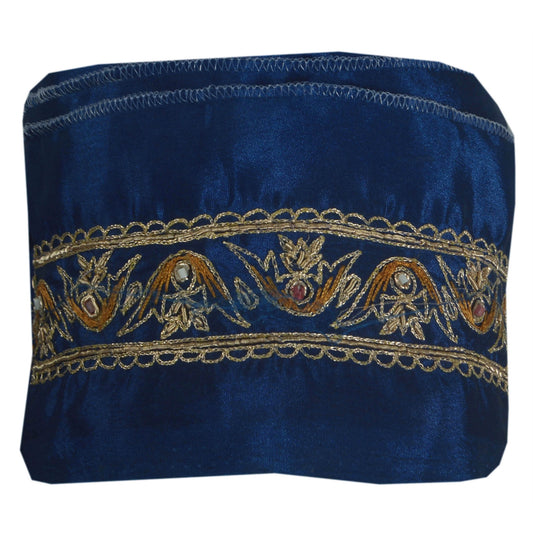 Sanskriti Vintage 1 Yd Sari Border Antique Hand Beaded Trim Ribbon Black Lace