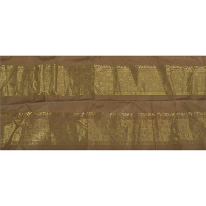 Sanskriti Vintage 1 Yd Sari Border Woven Trim Sewing Brown Craft Zari Lace