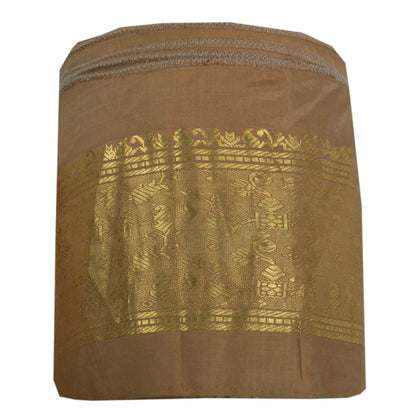 Sanskriti Vintage 1 Yd Sari Border Woven Trim Sewing Brown Craft Zari Lace