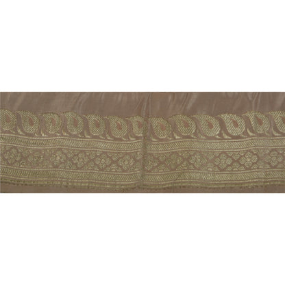 Sanskriti Vintage 1 Yd Trim Sari Border Woven Brocade Craft Sewing Peach Lace