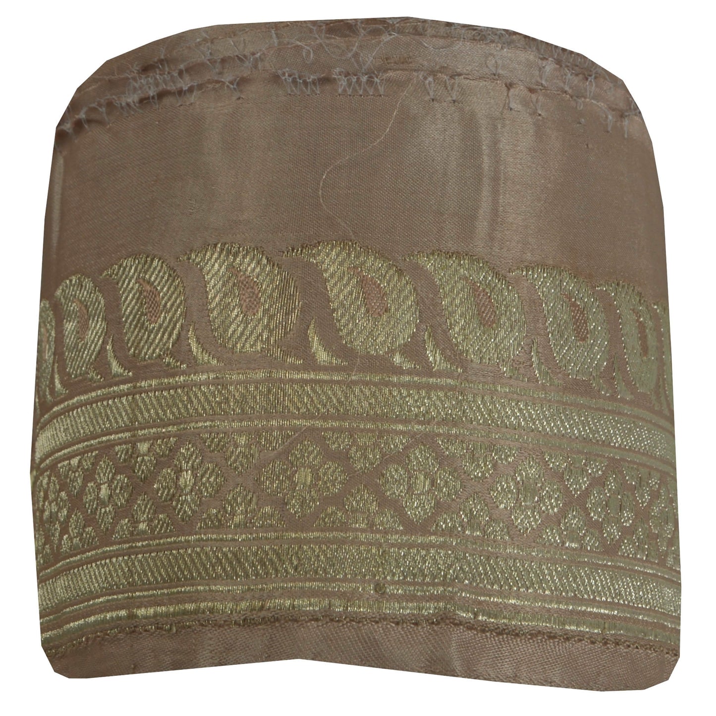 Sanskriti Vintage 1 Yd Trim Sari Border Woven Brocade Craft Sewing Peach Lace