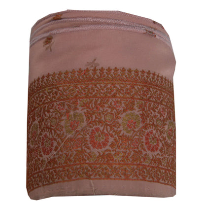 Sanskriti Vintage 1 YD Sari Border Antique Woven Trim Sewing Pink Craft Lace 3"W