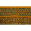 Sanskriti Vintage 1 Yd Sari Border Antique Hand Embroidered Suzni Orange Lace