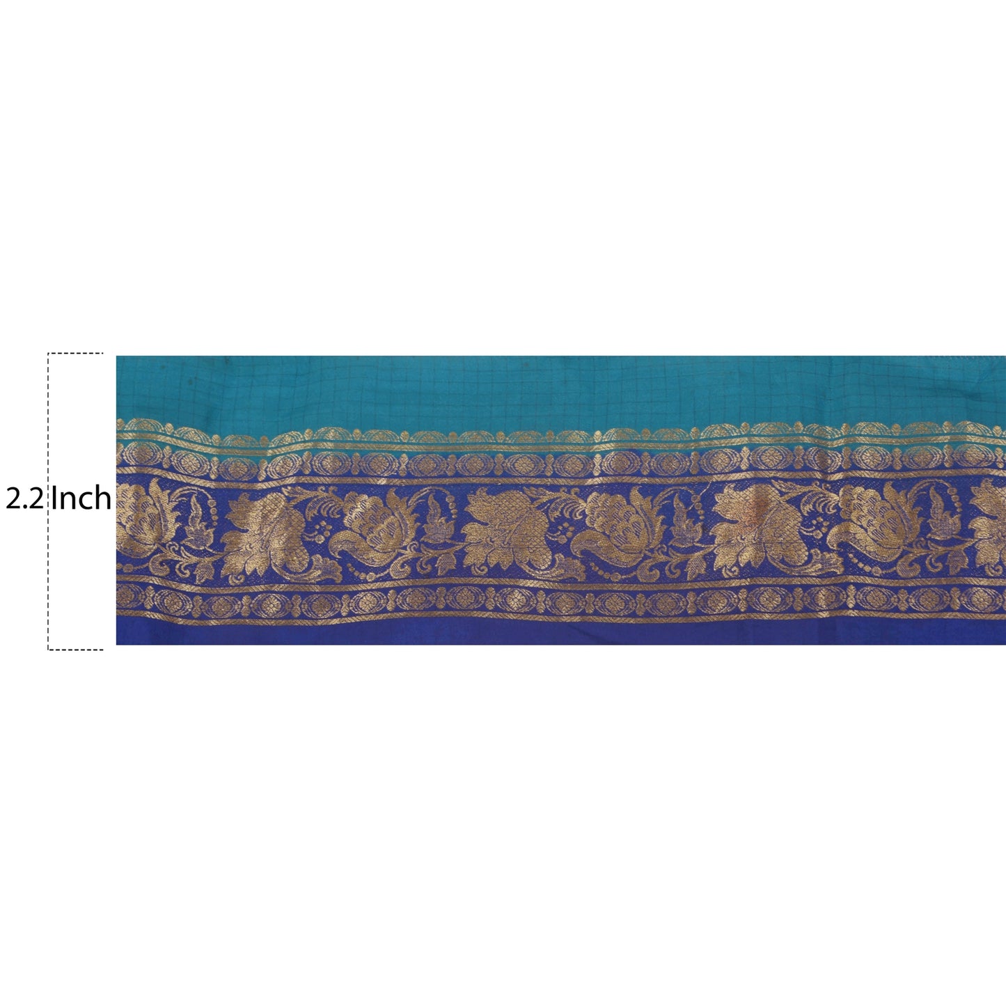 Sanskriti Vintage 1 Yd Trim Sari Border Antique Woven Brocade Craft Sewing Lace