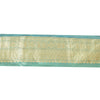 Sanskriti Vintage 1 YD Sari Border Woven Brocade Trim Sewing Craft Blue 4W Lace