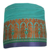 Sanskriti Vintage 1 Yd Sari Border Woven Trim Sewing Turquoise Craft Lace