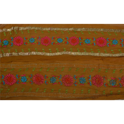 Sanskriti Vintage Sari Border Craft Green Trim Embroidered Sewing Gota 1Yd Lace