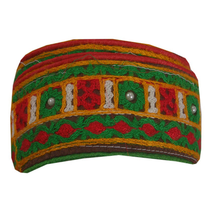 Sanskriti Vintage Sari Border Indian Craft Trim Hand Beaded Sewing 1 YARD Lace