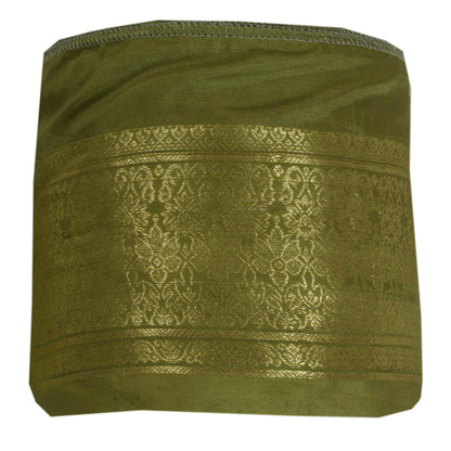 Sanskriti Vintage 1 Yd Green Sari Border Woven Brocade Indian Craft Trim Sewing Lace